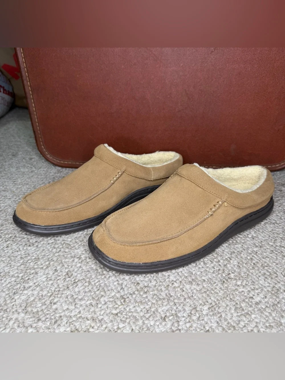 NWT L. B. Evans suede leather clog slipper